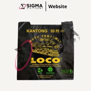 Kantong Plastik Hitam Jinjing LOCO uk. 17 - Pack