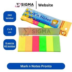 Post It PRONTO MARK and NOTE 6 warna - Pad