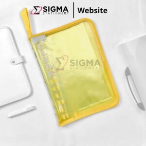 Zipper File Clear Holder 555 TOPLA  Yellow - PCS