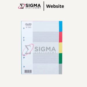 Divider BANTEX #6003 uk.A5 5 warna PP (u file) - Set